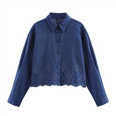 Butang dipotong - Baju ke bawah dengan sulaman